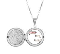 no/no Conversation Surprise Reply Chat Locket Necklace Hold Picture Jewelry Birthday Gift