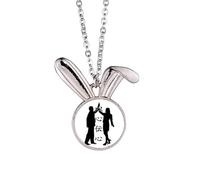 no/no Couple's Wishes Feel Tacit Rabbit Necklace Pendant Bunny Animal Jewelry Gift