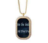 no/no couto shadows find truth Necklace Pendant Diamond Crystal Golden Jewelry