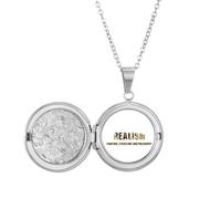 no/no Critical Pessism Modernism Locket Necklace Hold Picture Jewelry Birthday Gift