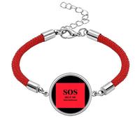 no/no Cry Help Rescue Emergency Lucky Red String Bracelet Rope Bracelet Handmade