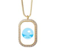 no/no Crystal Transparent Ball Art Deco Fashion Necklace Pendant Diamond Crystal Golden Jewelry