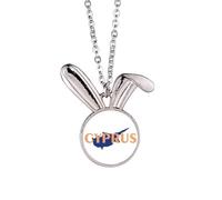 no/no cyprus euan map tourism Rabbit Necklace Pendant Bunny Animal Jewelry Gift