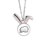 no/no Daily Language Chat Congratulations Hope Rabbit Necklace Pendant Bunny Animal Jewelry Gift