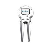 no/no Daily Language Chat Recognition Deternation Golf Divot Tool Golf Ball Marker Repair Tool