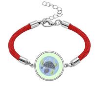 no/no Deep Ocean Planktonic Seagrass Lucky Red String Bracelet Rope Bracelet Handmade
