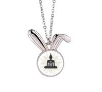 no/no Dependence Self Effort Choice Rabbit Necklace Pendant Bunny Animal Jewelry Gift