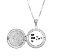 no/no Depression Cloud Weather Art Deco Fashion Locket Necklace Hold Picture Jewelry Birthday Gift