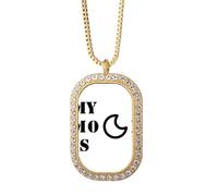 no/no Depression Cloud Weather Art Deco Fashion Necklace Pendant Diamond Crystal Golden Jewelry