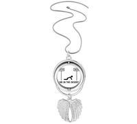 no/no Desert Water Beer Kneeling Choice Pendant Angel Wings Rotating Necklace Jewelry