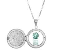 no/no Desire Fear Influence Overflow Locket Necklace Hold Picture Jewelry Birthday Gift