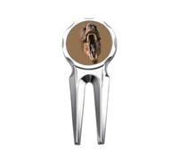 no/no Dinosaur Tyrannosaurus Rex Opens Mouth Teeth Golf Divot Tool Golf Ball Marker Repair Tool