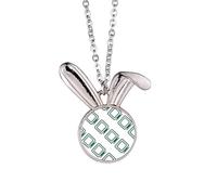 no/no Display Computer Seal Patterns Rabbit Necklace Pendant Bunny Animal Jewelry Gift