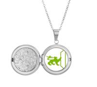 no/no Divine Animals Abroad Cruel Ability Instructions Locket Necklace Hold Picture Jewelry Birthday Gift