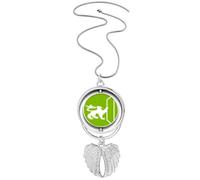 no/no Divine Animals Abroad Cruel Ability Instructions Pendant Angel Wings Rotating Necklace Jewelry