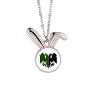 no/no Divine Animals External Cruel Ability Two Heads Rabbit Necklace Pendant Bunny Animal Jewelry Gift