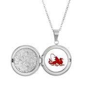 no/no Divine Beasts Ferocious Capable Fly Dragons Abroad Locket Necklace Hold Picture Jewelry Birthday Gift