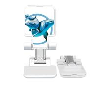 no/no dolphin mother-child crossing Adjustable Cell Phone Stand Desk Foldable