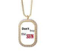 no/no Dont Buy The Sun Oppose Necklace Pendant Diamond Crystal Golden Jewelry