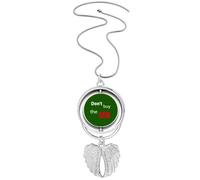 no/no Dont Buy The Sun Oppose Pendant Angel Wings Rotating Necklace Jewelry