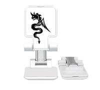 no/no Dragon Animal Art Grain Outline Adjustable Cell Phone Stand Desk Foldable