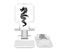 no/no Dragon Animal Art Grain Outline Adjustable Cell Phone Stand Desk Foldable