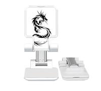 no/no Dragon Animal Art Grain Outline Adjustable Cell Phone Stand Desk Foldable