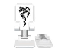 no/no Dragon Animal Art Grain Outline Adjustable Cell Phone Stand Desk Foldable