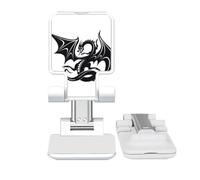 no/no Dragon animaux Art Grain Outline Adjustable Cell Phone Stand Desk Foldable