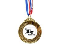 no/no Dream Big And Dare To Fail Quote Gold Award Winner Medal First Place Ribbon