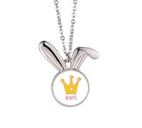 no/no Earl Astrid Stephanie Diadem Count Rabbit Necklace Pendant Bunny Animal Jewelry Gift