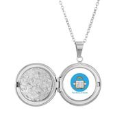 no/no Earth Environmental Protect Green Locket Necklace Hold Picture Jewelry Birthday Gift