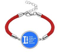 no/no East African Great Rift Valley Lucky Red String Bracelet Rope Bracelet Handmade