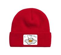 no/no Egg Excited Yolk Mood Art Deco Fashion Beanie Hat Warm Cozy Knitted Cuffed Skull Cap Multi