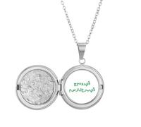 no/no Egypt International Spiritual Text English Locket Necklace Hold Picture Jewelry Birthday Gift