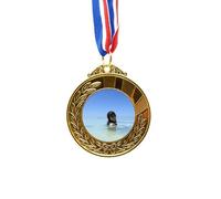 no/no Ellie Yao Beautiflu Girl Sea Wave Swim Gold Award Winner Medal First Place Ribbon