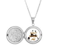 no/no Emotional Conflict Negative Refusal Locket Necklace Hold Picture Jewelry Birthday Gift