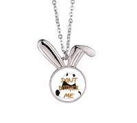 no/no Emotional Conflict Negative Refusal Rabbit Necklace Pendant Bunny Animal Jewelry Gift