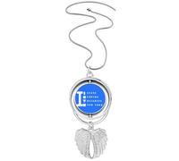 no/no Empire State Building New York Pendant Angel Wings Rotating Necklace Jewelry