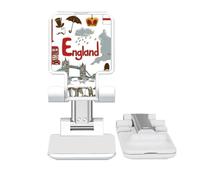 no/no England Landscap Animals National Flag Adjustable Cell Phone Stand Desk Foldable