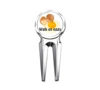 no/no English Language Culture Common Sense Eggs Golf Divot Tool Golf Ball Marker Repair Tool
