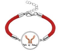 no/no English Language Culture Common Sense Fingers Lucky Red String Bracelet Rope Bracelet Handmade
