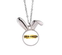 no/no English Language Culture Common Sense Tie Rabbit Necklace Pendant Bunny Animal Jewelry Gift