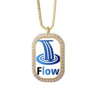no/no English Words Current Flow Low Necklace Pendant Diamond Crystal Golden Jewelry