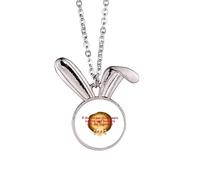 no/no Environmental Protect Human Extinction Rabbit Necklace Pendant Bunny Animal Jewelry Gift