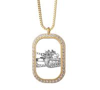 no/no Equipment Technology Art Deco Fashion Necklace Pendant Diamond Crystal Golden Jewelry