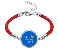 no/no Estonia Ethnicity Literal Script Language Lucky Red String Bracelet Rope Bracelet Handmade