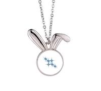 no/no Everybody Loves Beautiful Lucky Stars Rabbit Necklace Pendant Bunny Animal Jewelry Gift