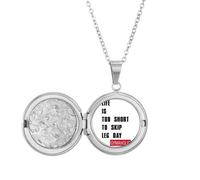 no/no Exercise Body Limbs Maintenance Locket Necklace Hold Picture Jewelry Birthday Gift