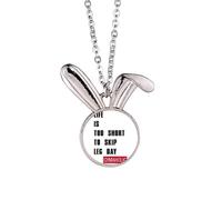 no/no Exercise Body Limbs Maintenance Rabbit Necklace Pendant Bunny Animal Jewelry Gift
